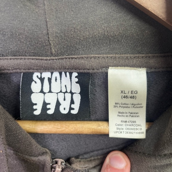 Stone Free 2009 Jimi Hendrix Tye Died Hoodie Sweatshirt Mens XL Y2K Rock 1779 - Picture 2 of 6